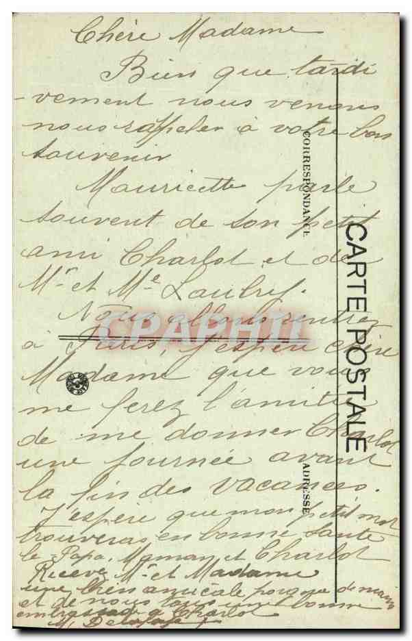 Poitiers — La Préfecture — B.D. 12 — Verso