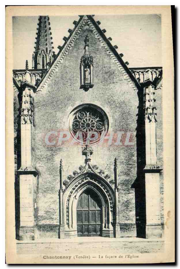 CPA Chantonnay La Facade de L Eglise
