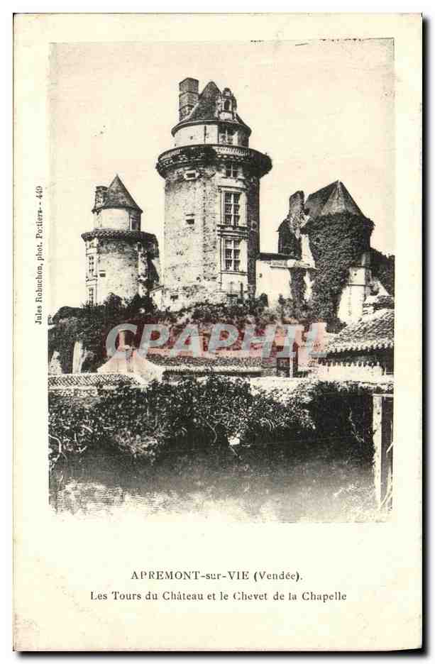 CPA Apremont sur Vie Les Tours du Chateau et le Chevet de la Chapelle