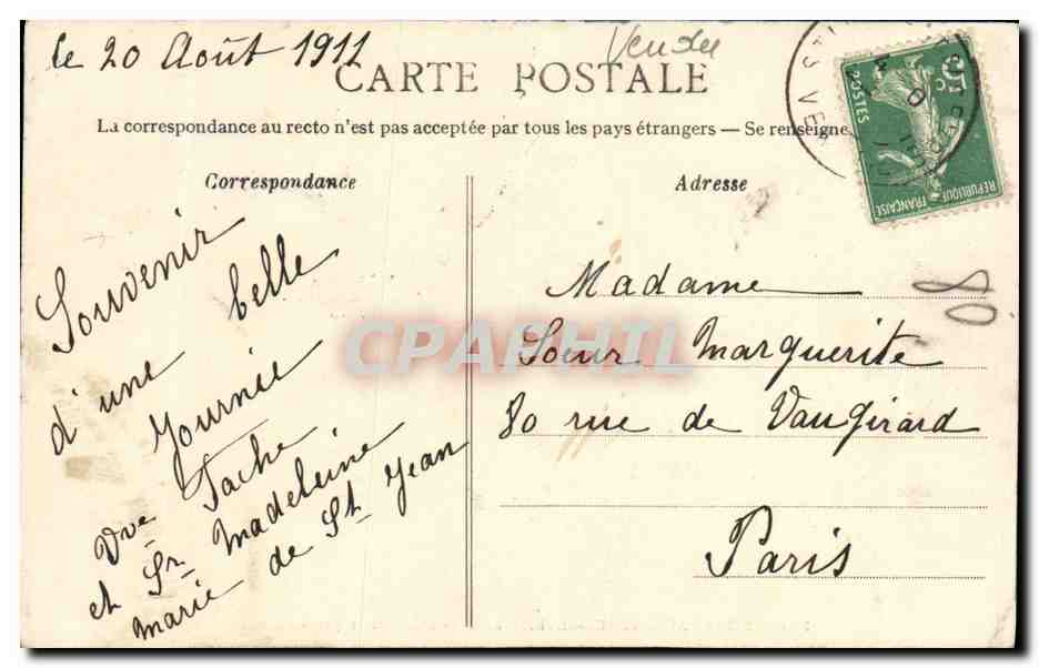 CPA Saint Laurent Sur Sevre L Eglise Crypte souterraine  — Back