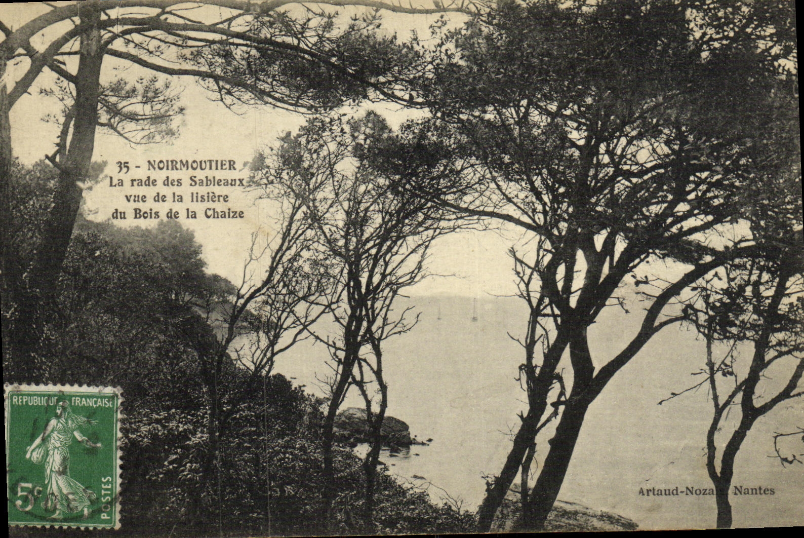 Noirmoutier — La rade des Sableaux vue de la Chaizière — Artaud-Nozaël, Nantes