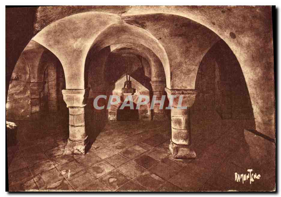 Crypte de l'église de Noirmoutier — Crypte mérovingienne primitive — Éditions Artistiques Raymond Bergevin, La Rochelle
