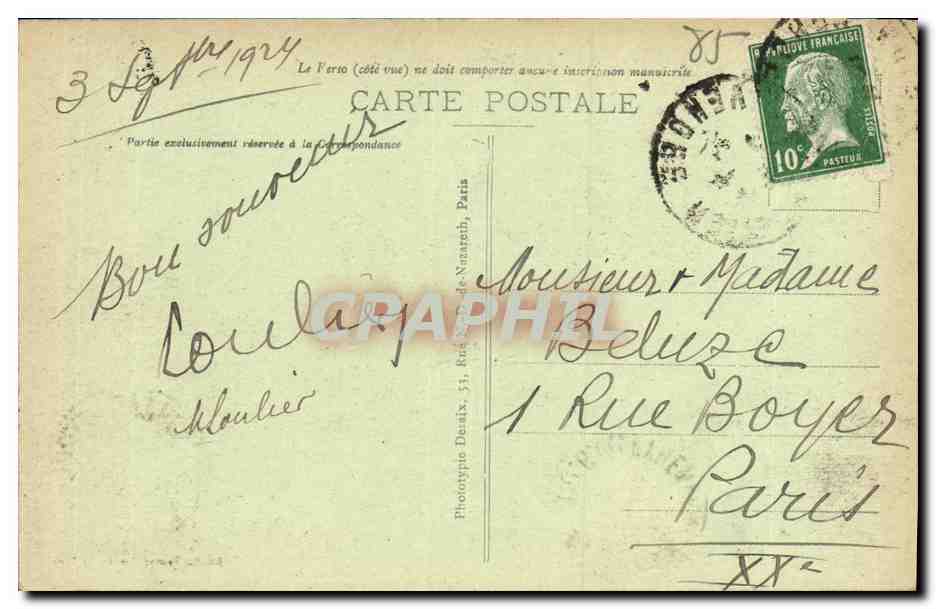 Noirmoutier (Vendée) - Pointe de l'Anse-Rouge — Edition Beauugé-Poudin, Le Vieil — Rückseite