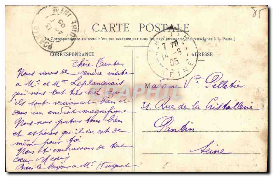 Noirmoutier — Die Gasse der Seufzer — unbekannter Verleger — Rückseite