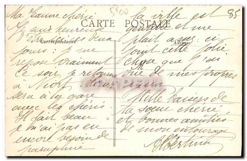CPA Fontenay Le Comte Eglise Notre Dame La chaire — Back