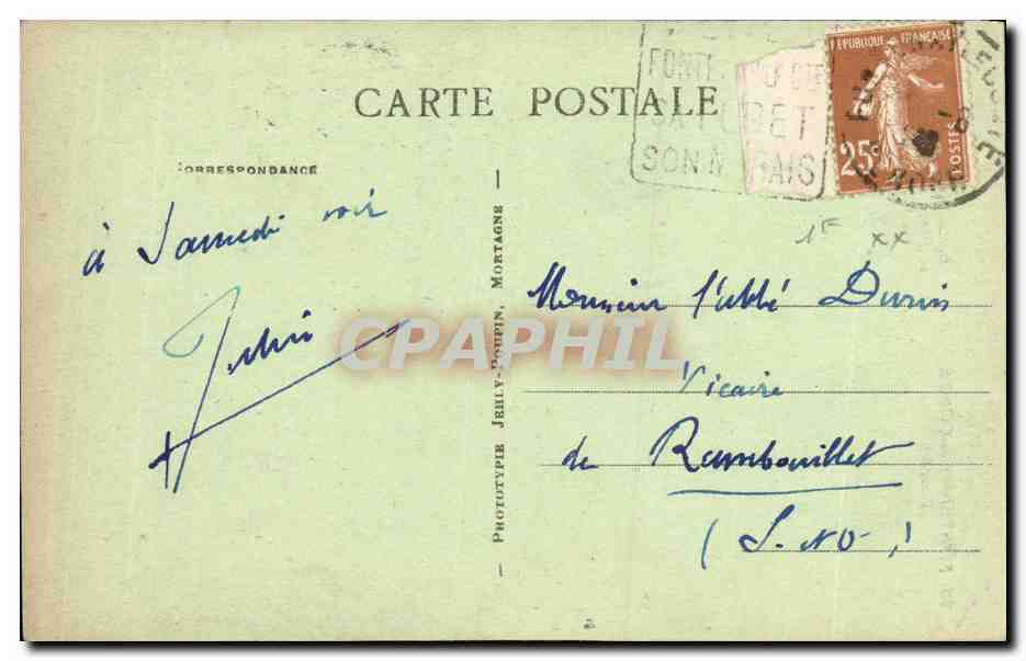 CPA Fontenay Le Comte Eglise Notre Dame et Place du Marche — Back