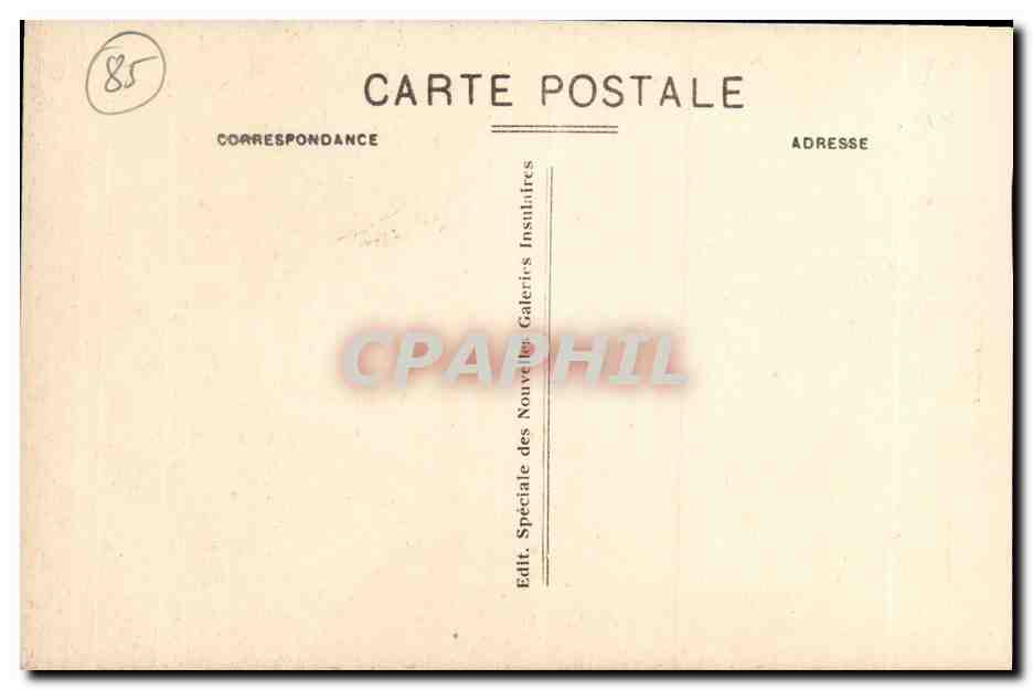 CPA Ile D Yeu Le Cap des Degres — Back