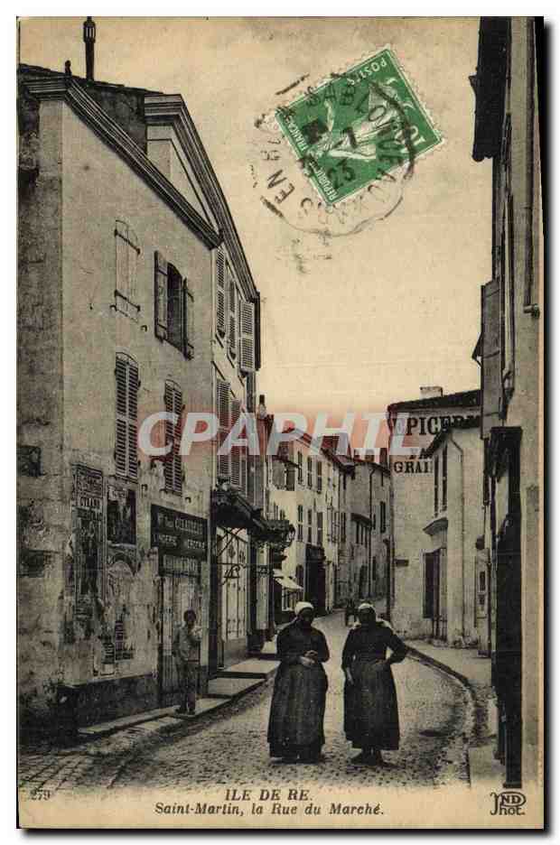 CPA Ile D Yeu Saint Martin la Rue du Marche Femmes Folklore 