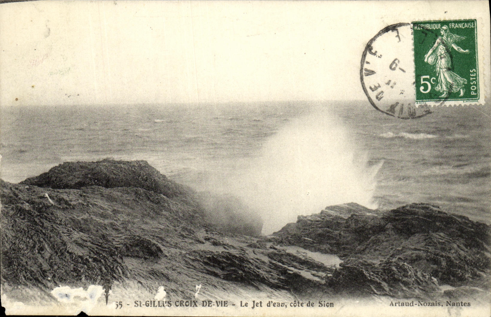 St-Gilles-Croix-de-Vie — Le Jet d'eau, côte de Sion — Artaud-Nozais, Nantes