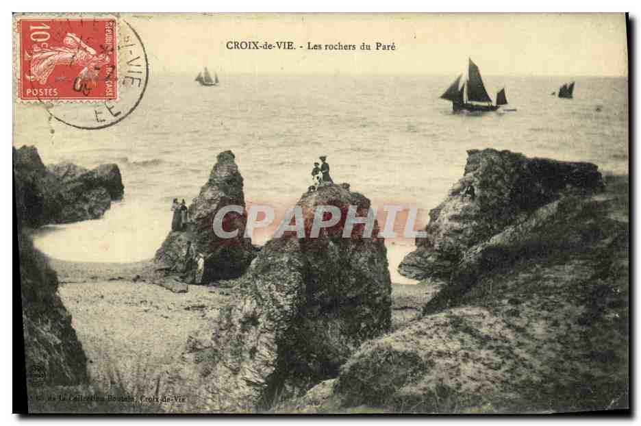 CPA Vie Croix De Vie Les rochers du Pare