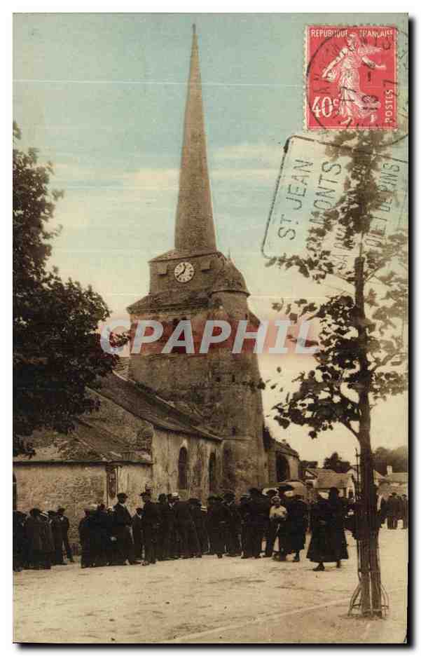 CPA St Jean de Monts Eglise Folklore Coiffes