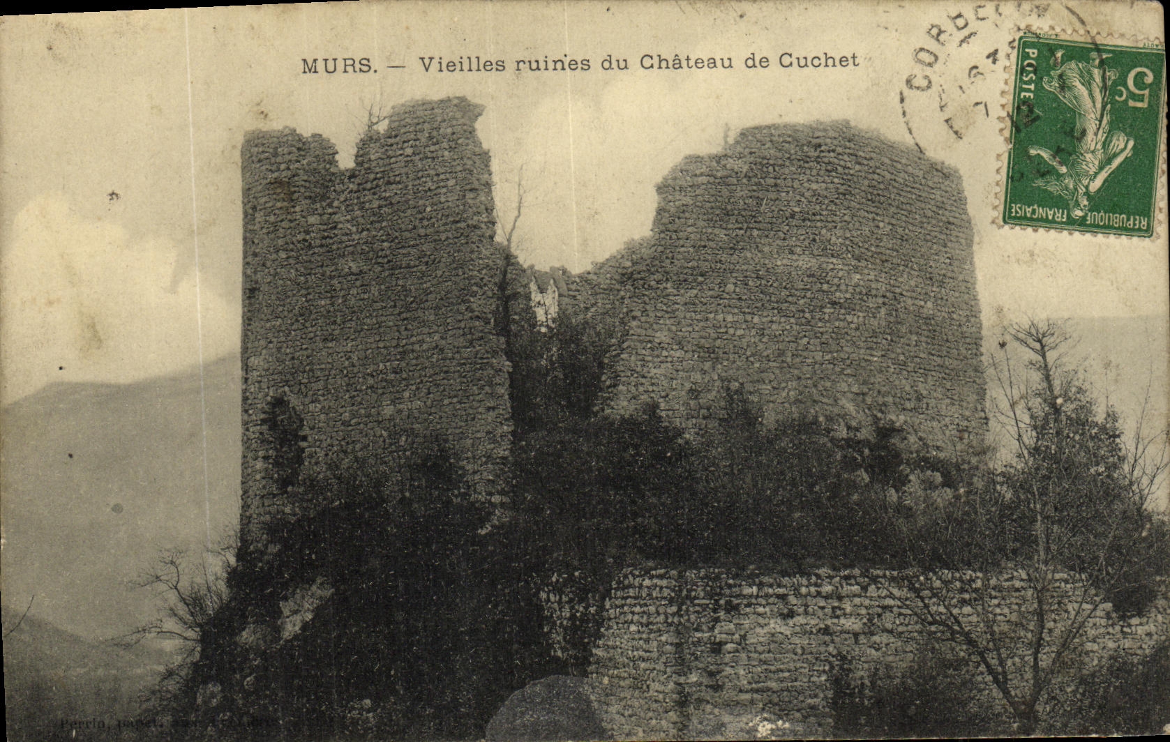 CPA Murs Vieilles ruines du Chateau de Cuchet