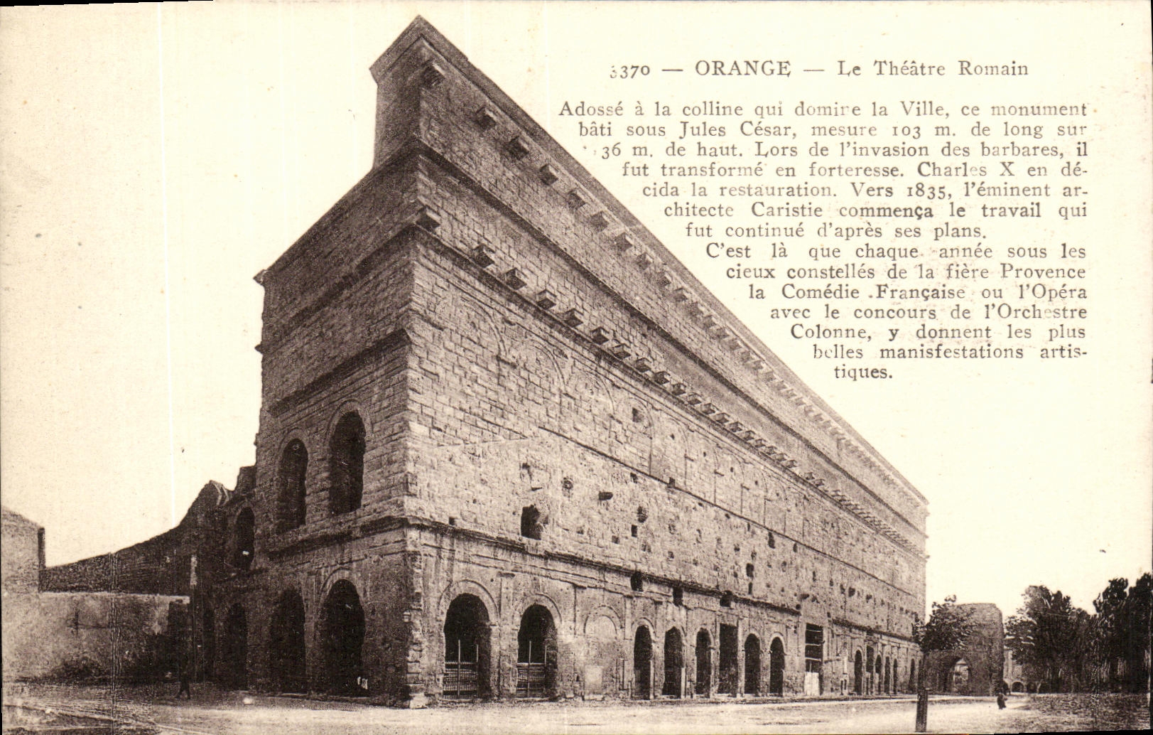 CPA Orange Interieur du Theatre Romain