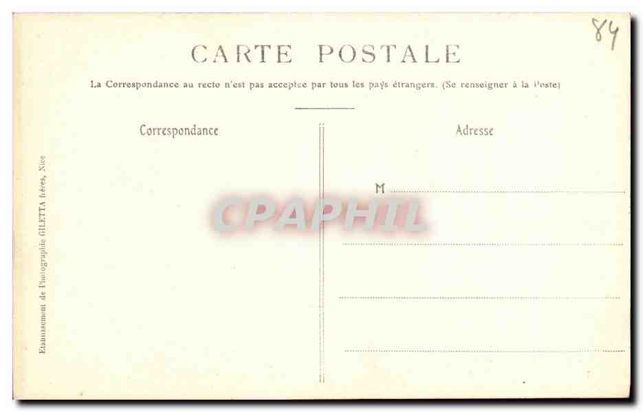 CPA Avignon Pont Saint Benezet et la vieille chapelle — Verso