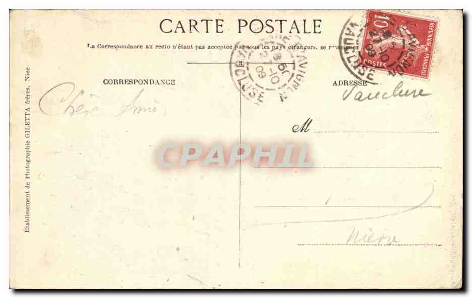 CPA Avignon La Pont Saint Benezet — Verso