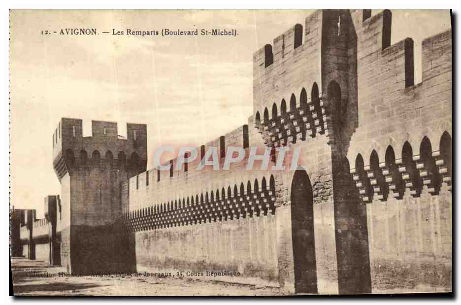 CPA Avignon Les Remparts Boulevard St Michel