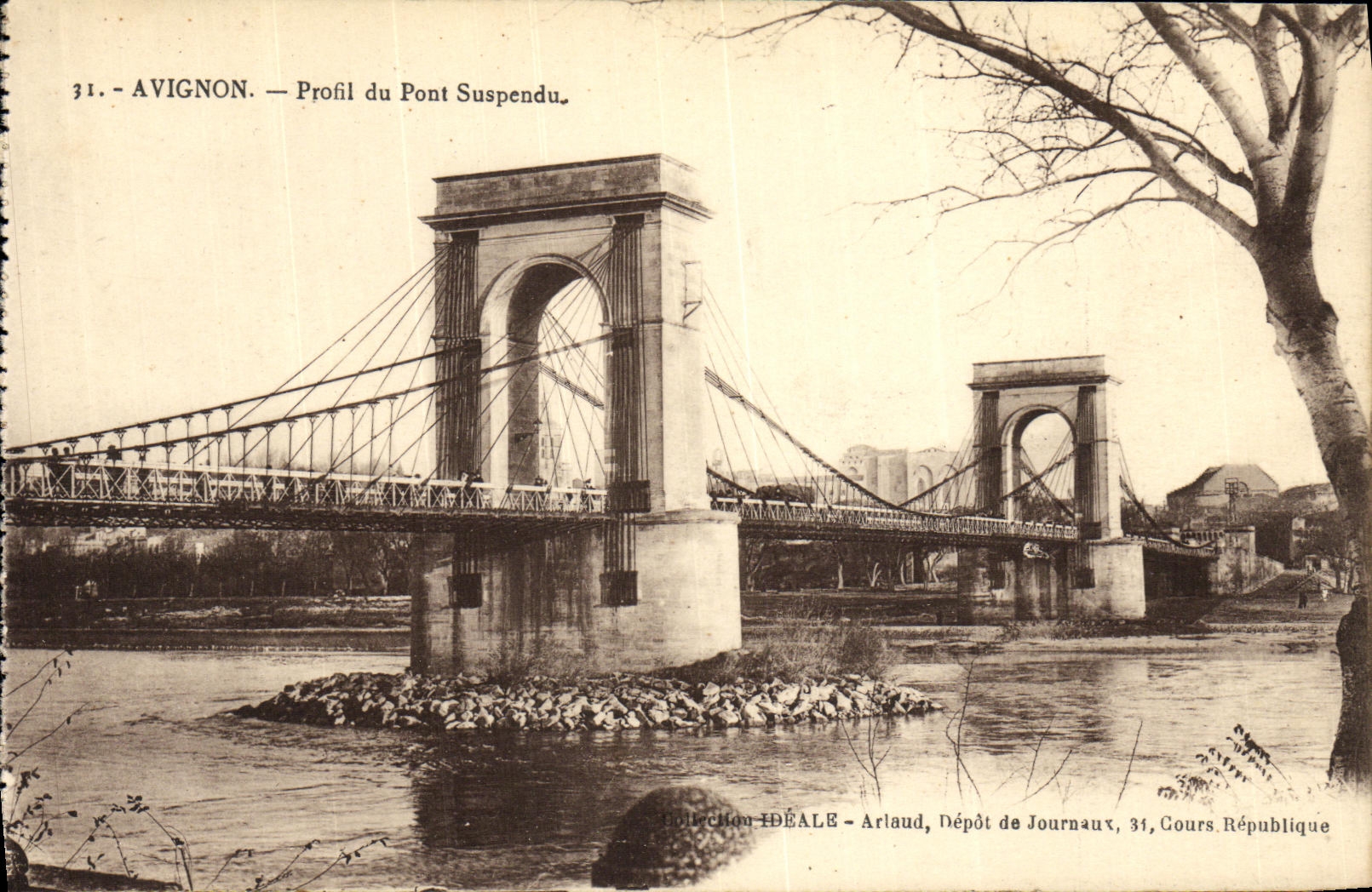 CPA Avignon Profil du Pont Suspendu