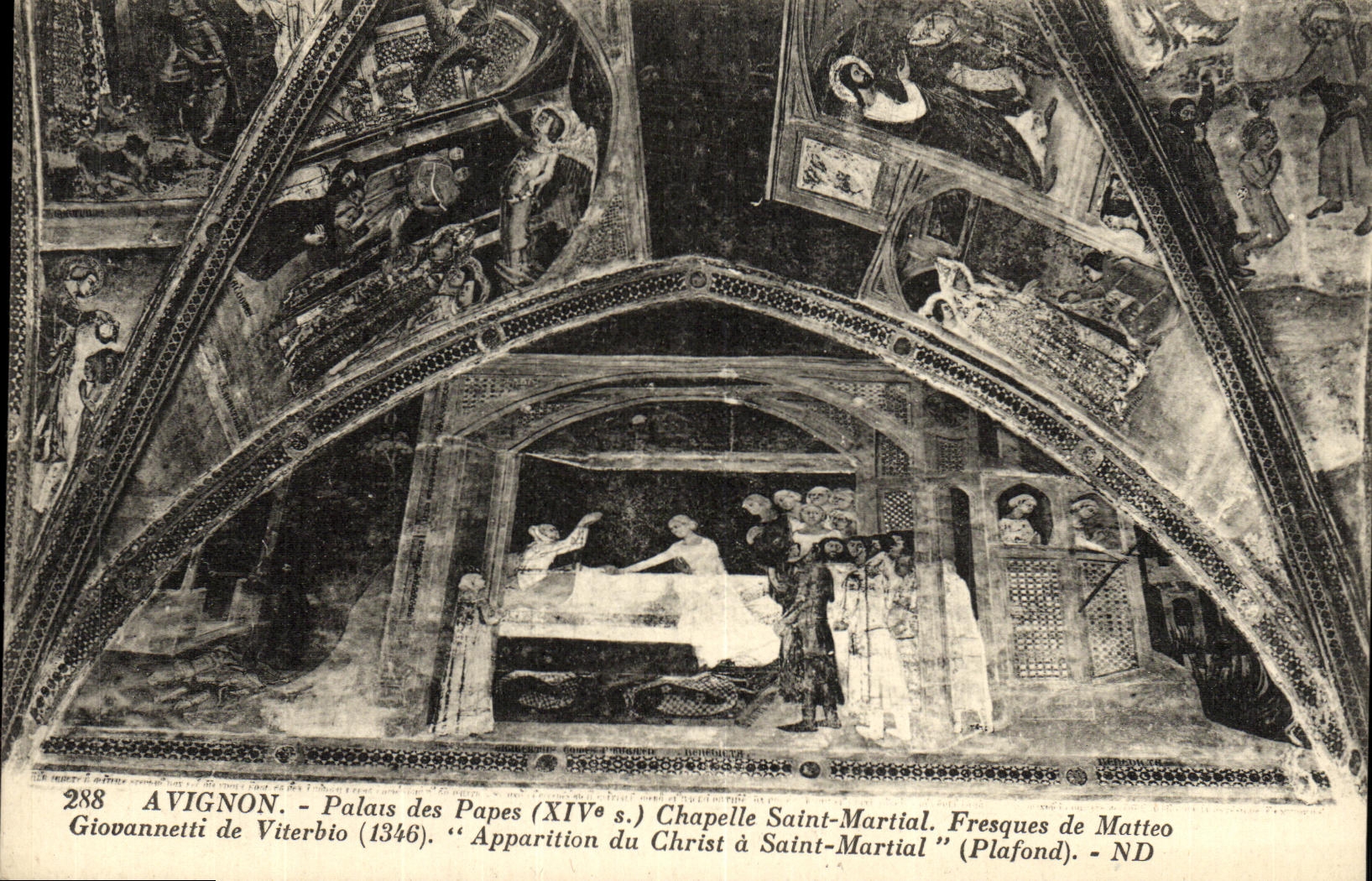 CPA Avignon Palais des Papes Chapelle Saint Martial Fresques de Matteo Giovannetti de Vitterbio Apparition du Christ 