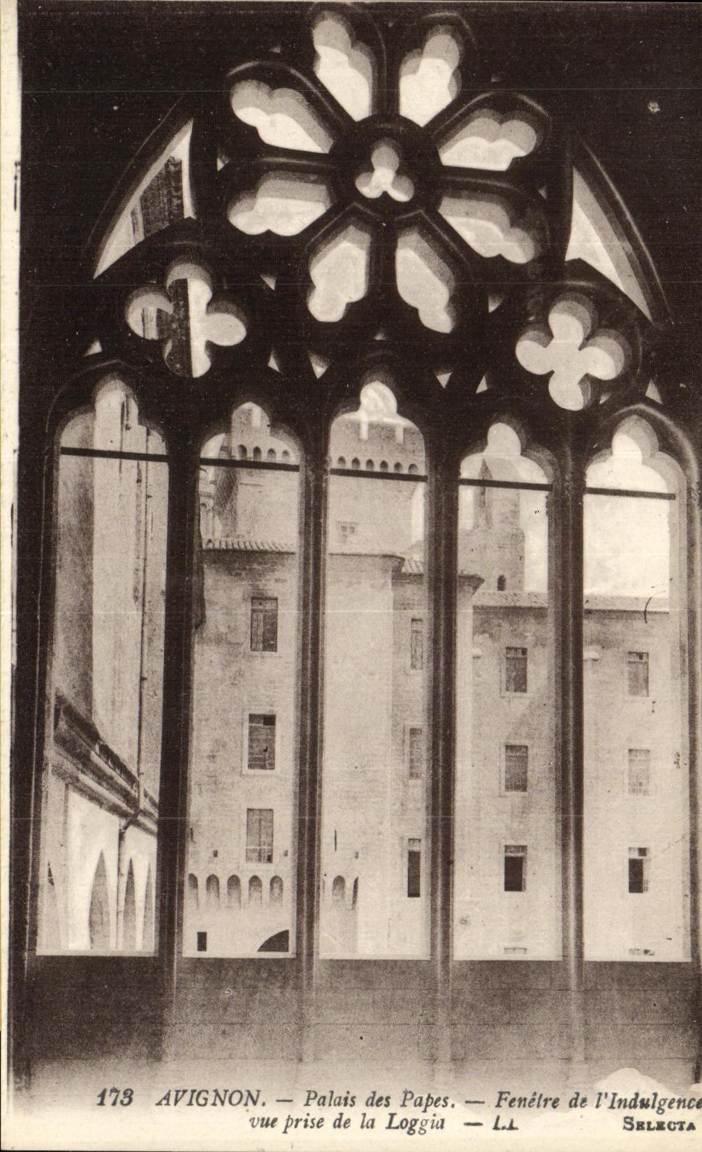 CPA Avignon Palais des Papes Fenetrre de L Indulgence vue prise de la loggia