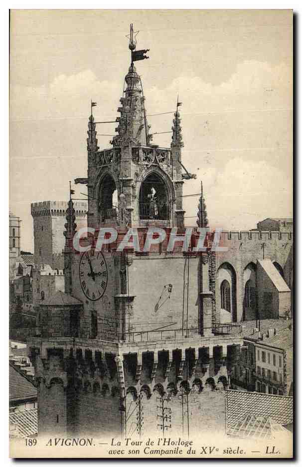 CPA Avignon La Tour de L Horloge Avec son Campanile du 15eme