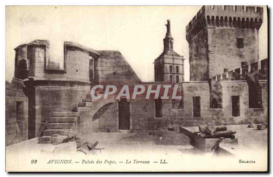 CPA Avignon Palais des Papes La Terrasse