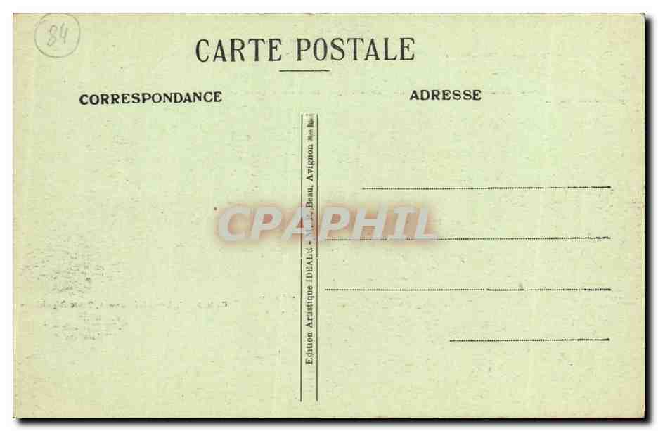 CPA Avignon Le Pont St Benezet — Verso