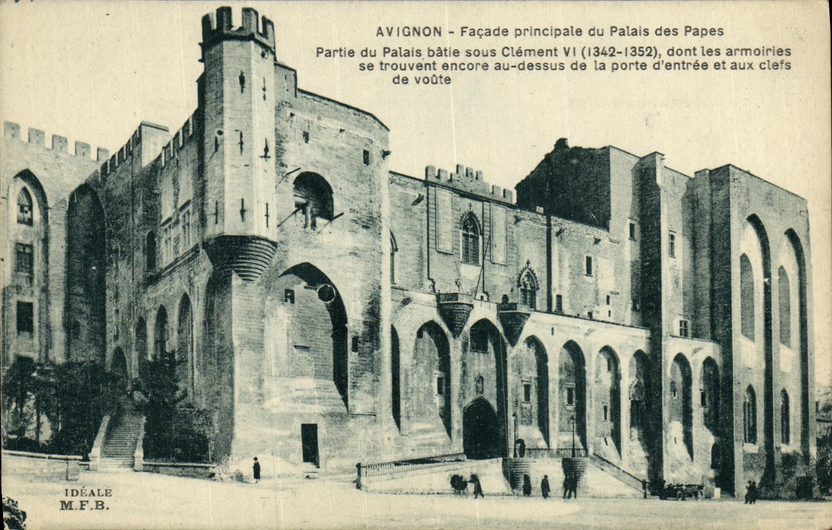 CPA Avignon Facade Principate du Palais des Papes