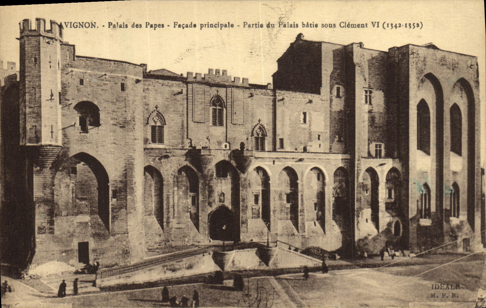 CPA Avignon Palais Des Papes Facade Principalepartie du palais batie sous clement VI