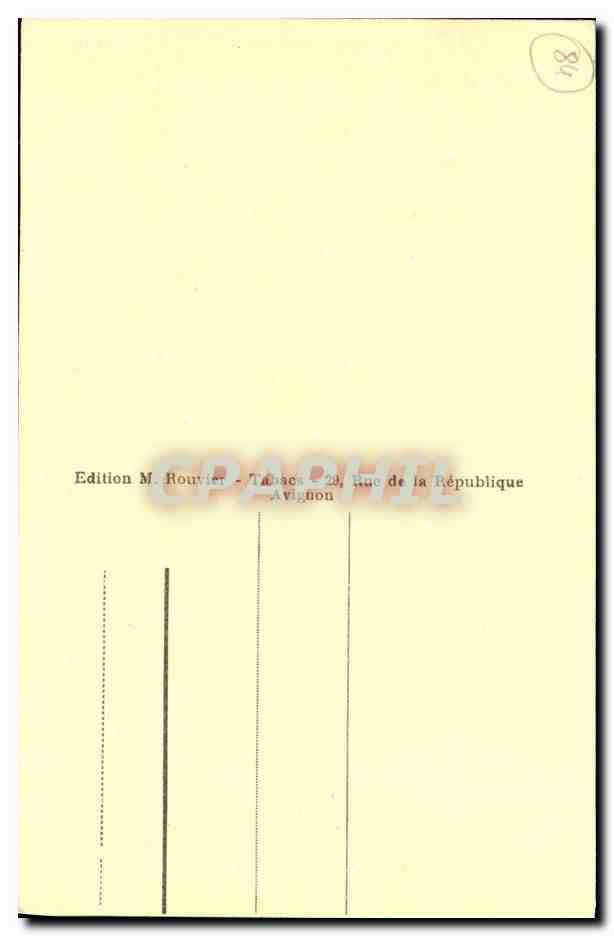 CPA Avignon Vue Generale et le Pont Suspendu — Verso