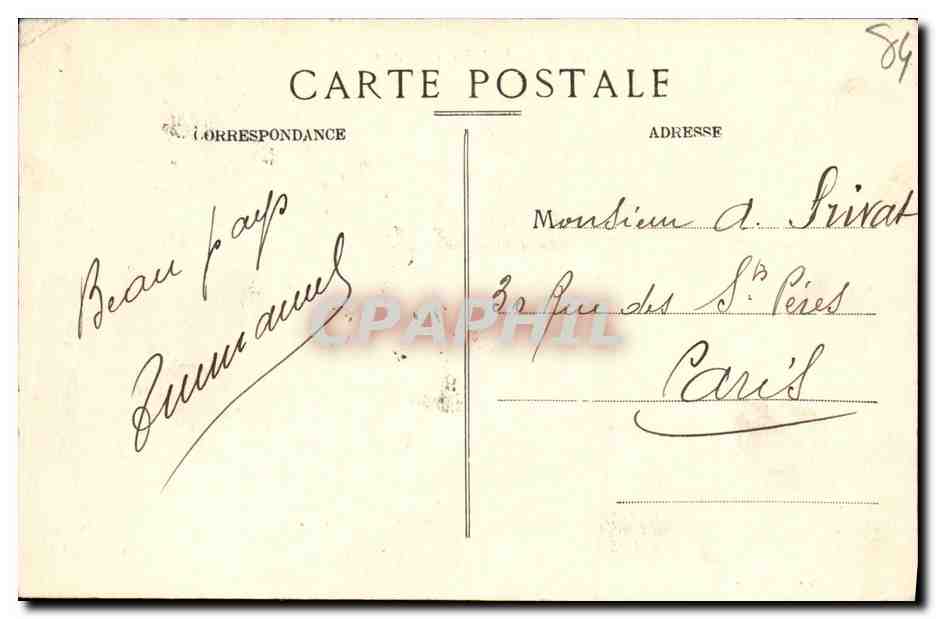 CPA Avignon Le Palais des Papes — Verso
