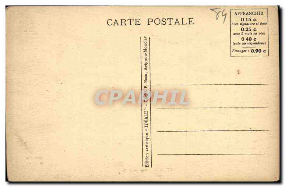 CPA Avignon Vue Generale — Verso