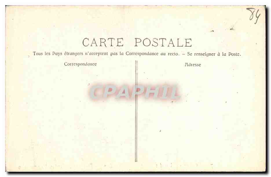 CPA Avignon Palais des papes  — Verso