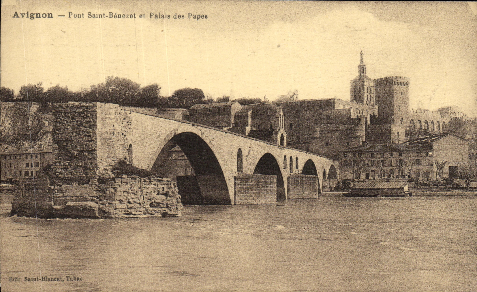 CPA Avignon Pont Saint Benezet et Palais des Papes