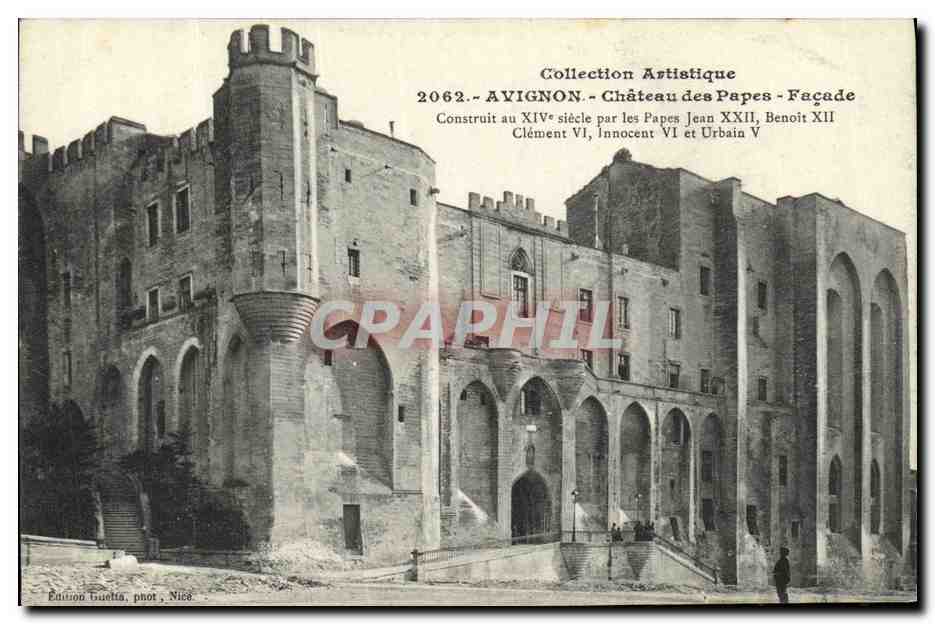 CPA Avignon Chateau des Papes Facade