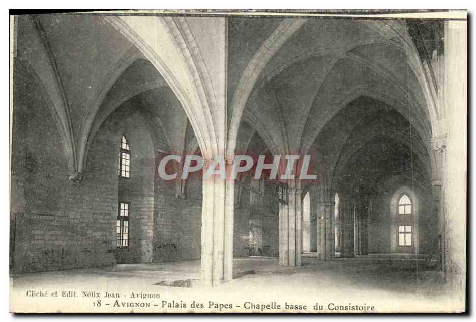 CPA Avignon Palais des Papes Chapelle basse du consistoire