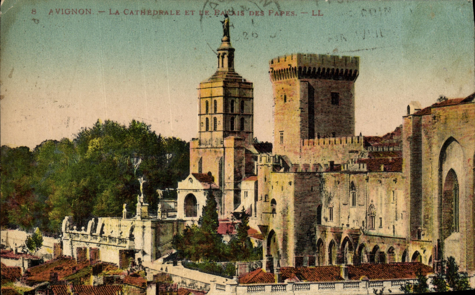 CPA Avignon La Cathedrale Palais des Papes 