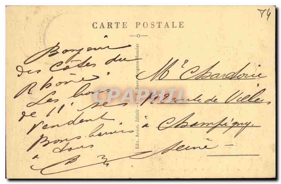 CPA Avignon Cathedrale N D Des Doms Tour Campane et partie du palais batie sous Benoit XII — Verso
