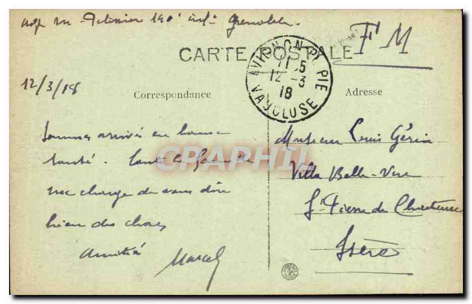 CPA Avignon Pont Saint Benezet  — Verso