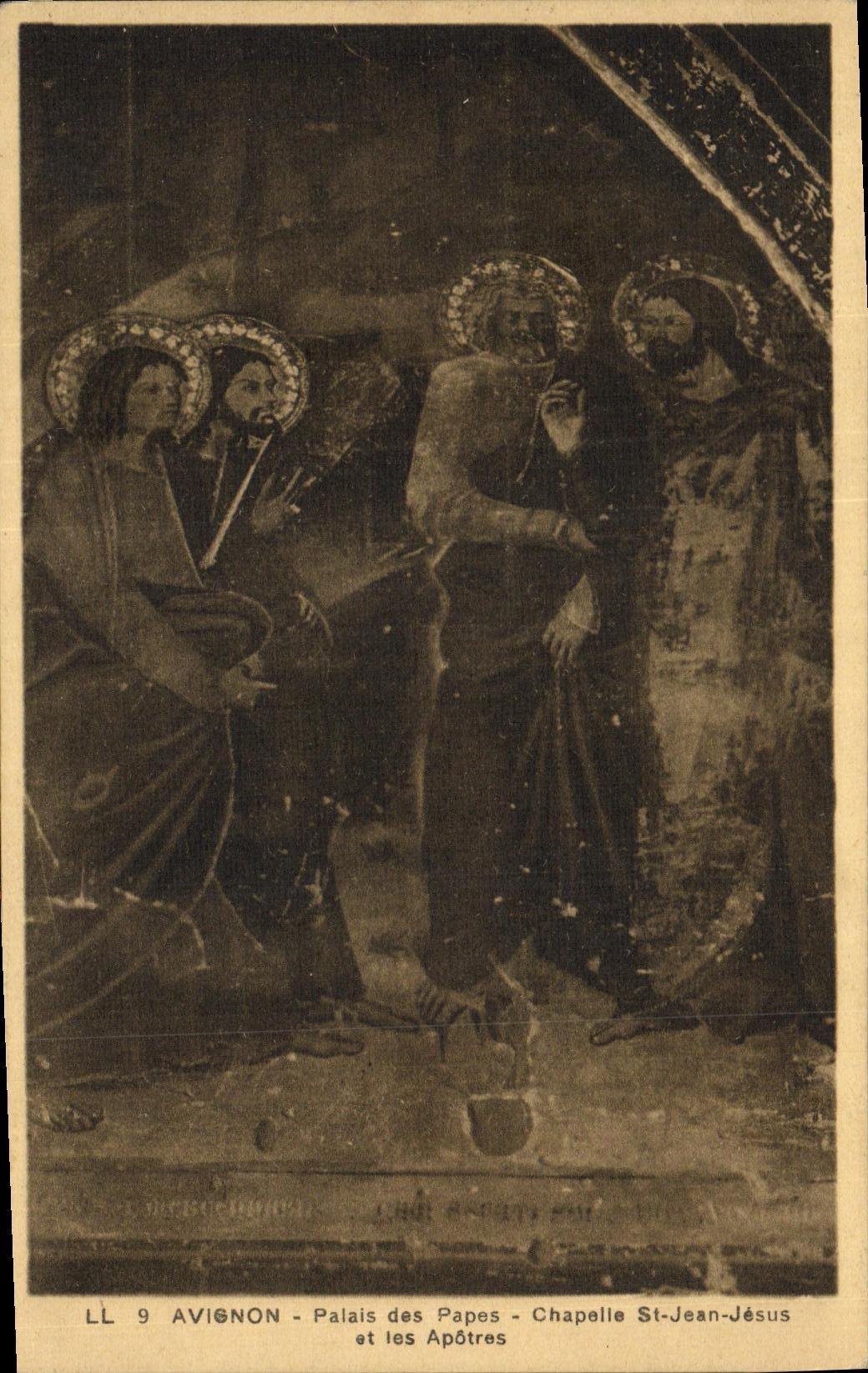 CPA Avignon Palais des Papes Chapelle St Jean Jesus et les apotres