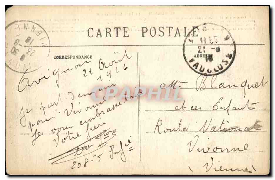 CPA Avignon Le Pont Saint Benezet  — Verso