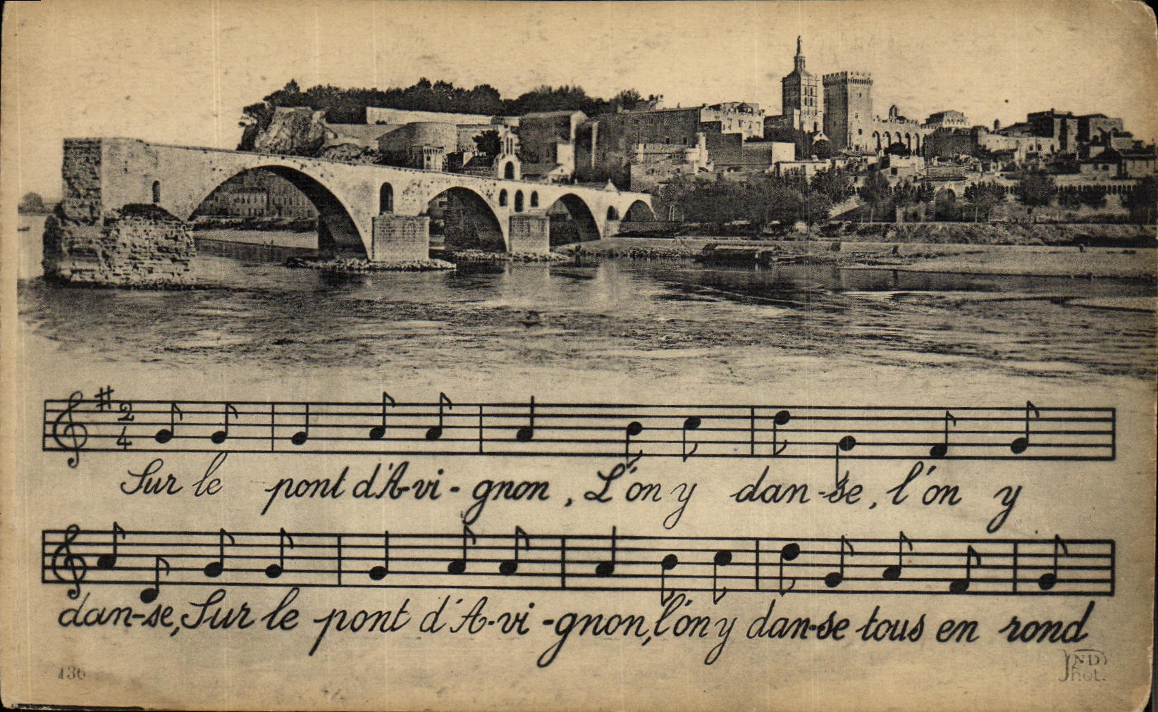 CPA Avignon Le pont 
