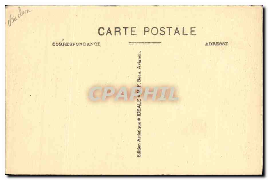 CPA Avignon Palais des Papes — Verso