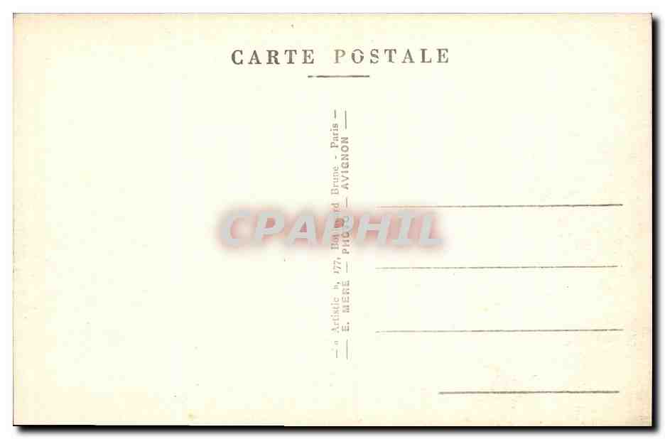CPA Avignon Le Pont St Benezet  — Verso