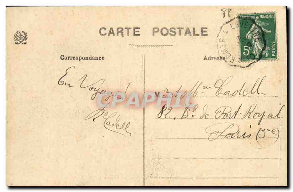 La Schlucht (altitude 1139m) — Les Hautes Vosges — Ad. Werck, n° 891 — Achterkant