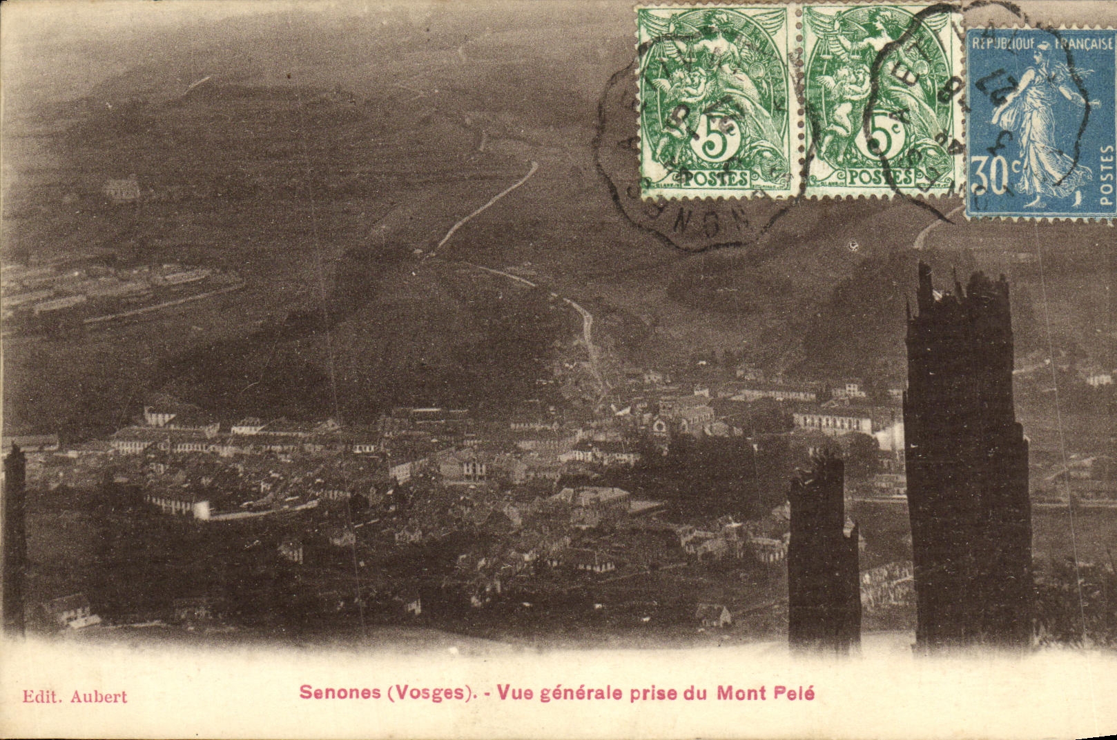 CPA Senones Vue Generale Prise Du Mont Pele