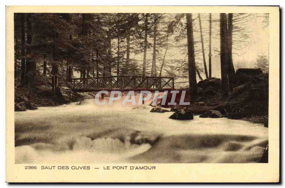 CPA Saut Des Cuves Le Pont D Amour 