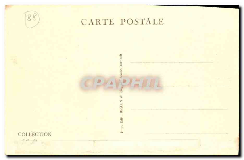CPA Col Du Wettstein Le Cimetiere Des Chasseurs Militaria — Rückseite