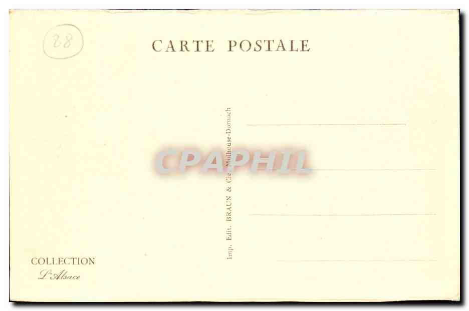 CPA Vallee De Masevaux Lacs D Alfeld Et De Sewen — Rückseite