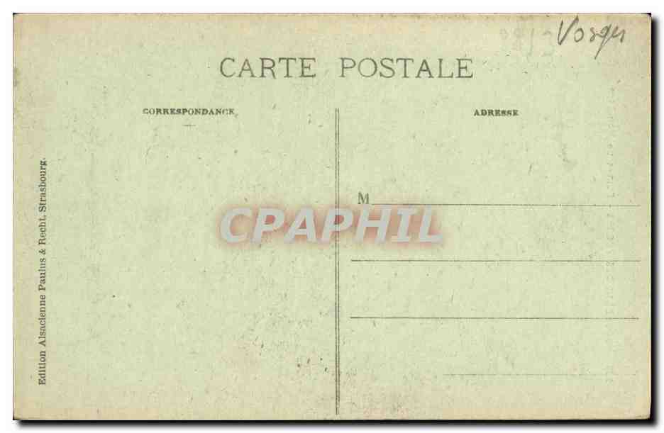Ruines de Hoh-Barr — Souvenir des Vosges — Édition Alsacienne Paulus & Redbl, Strasbourg — Back