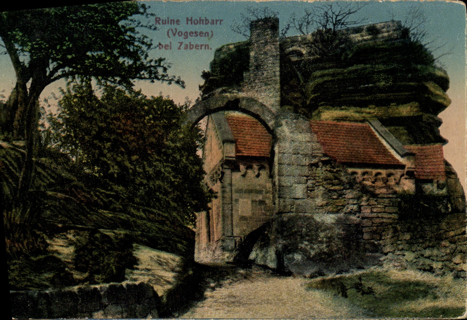 Ruine Hohbarr (Vogesen) — ruines médiévales à Zabern — éditeur Springer & Söhne, Straßburg